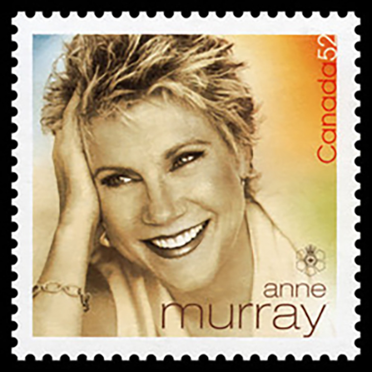 anne murray, 2007, canadian singer, canada post, postage stamp, celebrity, commemorative