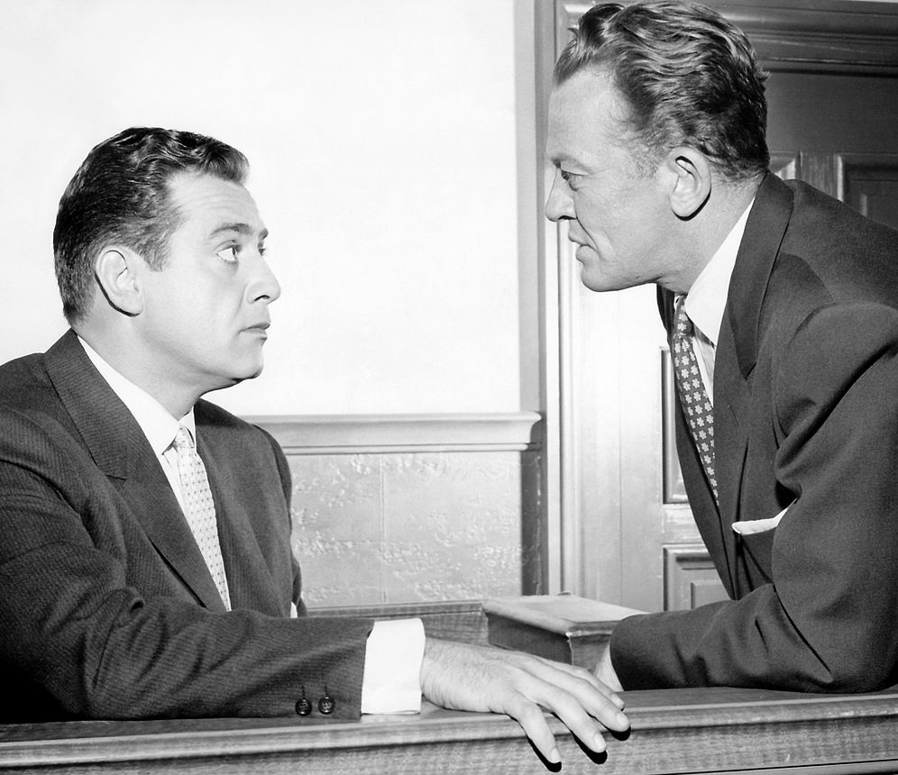 perry mason 1958, raymond burr, william talman, district attorney, hamilton burger