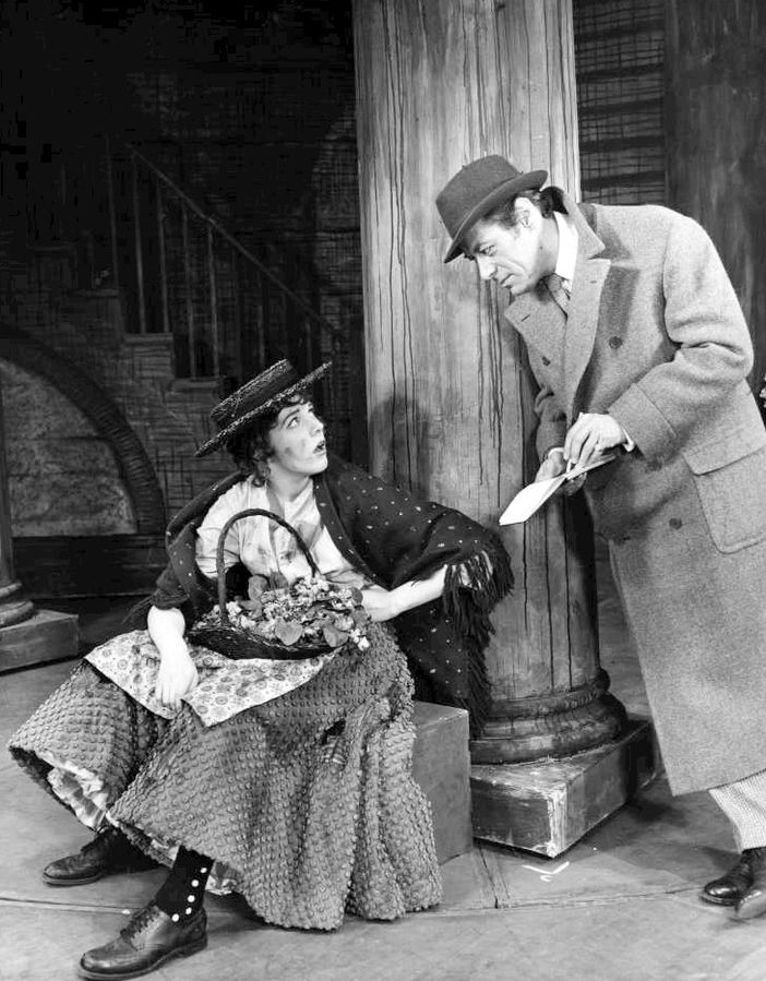 julie andrews 1957, english american actress, rex harrison, british actor, my fair lady, 1950s broadway plays