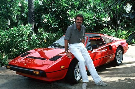 magnum pi, 1980s television series, tv shows in hawaii, tom selleck 1980s, american actor, thomas magnum, red ferrari 308 gts, baby boomers, hawaii