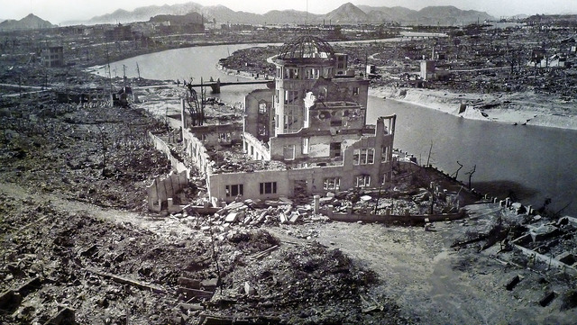 hiroshima dome, 1945, bomb site, world war ii, little boy atomic bomb, august 6 1945