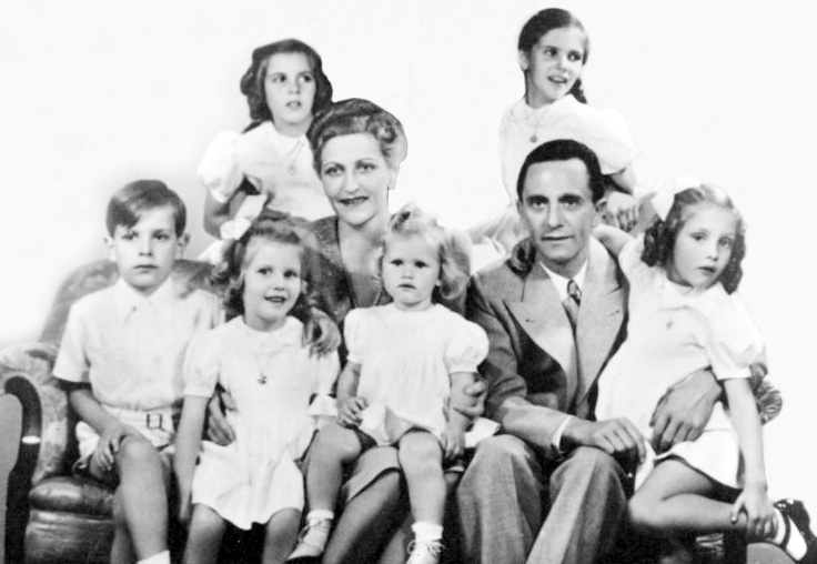 joseph goebbels, nazi officer, germany, magda goebbels, children, wife, magda, family, 1944, world war two, wwii