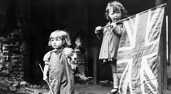 wwii, world war two, victory in europe, ve day celebration, london, england, battersea, little girls, may 8 1945, 