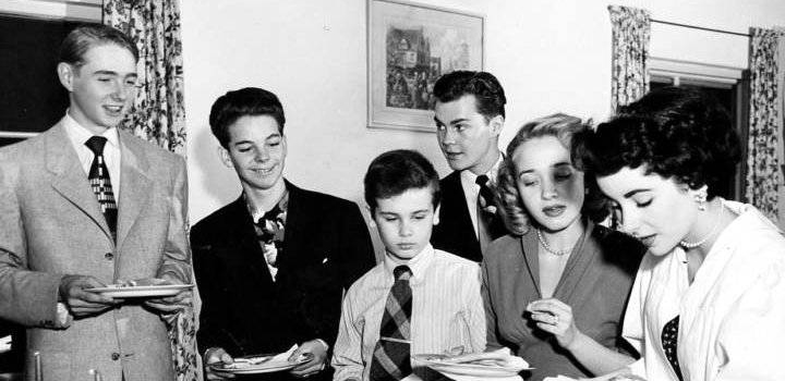 dean stockwell, child actor, jane powell, claude jarman jr, elizabeth taylor high school graduation party, russ tamblyn, mgm, litle red schoolhouse, friends