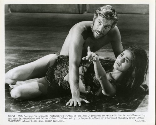 james franciscus 1969, american actor, linda harrison, 1960s movies, sci fi movies, beneath the planet of the apes