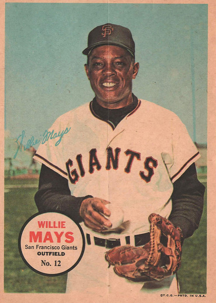 willie mays, baseball card, san francisco giants, baseball player, outfielder, older