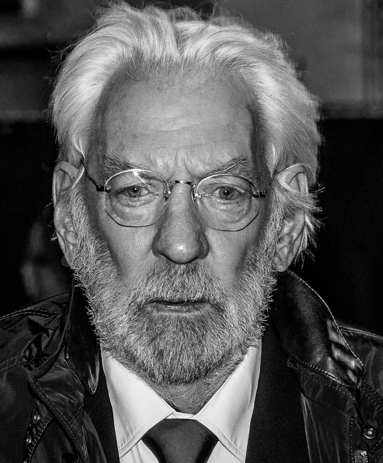 donald sutherland 2014, canadian actor, canadian citizen, senior citizen, octogenarian, hunger games movies, movie star