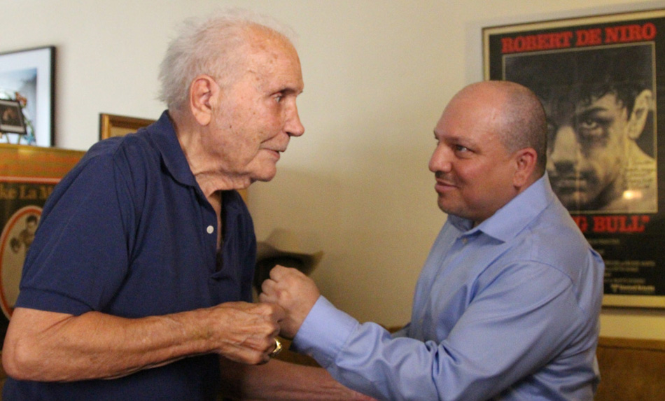 jake lamotta 2000, american boxer, retired, septuagenarian senior citizen, older, former wba boxing champion, heavyweight boxing champion, lorenzo tartamella