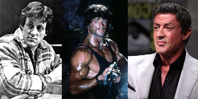 sylvester stallone, 1988, 1993, 2012, younger, older, septuagenarian, senior citizen, american actor, rocky movies, rambo movies, action hero, 50+, action movie hero, action movies, baby boomer fans,the expendables movies, rocky balboa, physical fitness, older years, creed, academy awards