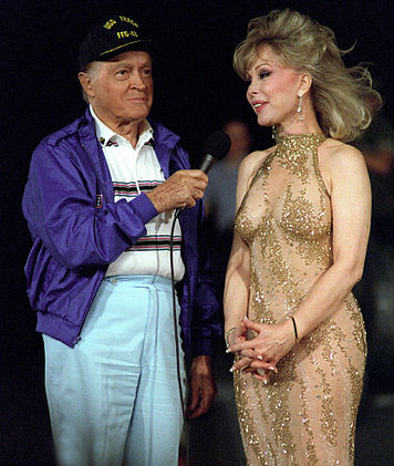 barbara eden 1987, american actress, bob hope, american entertainer, 1980s bob hope uso shows