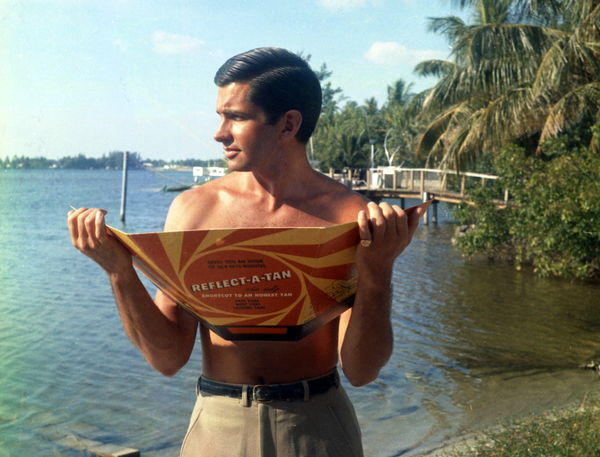 george hamilton 1966, palm beach, reflect a tan, american actor