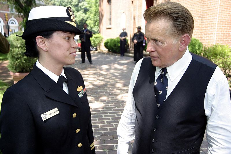 martin sheen 2004, the west wing, behind the scenes, lt eileen dandrea, us navy, president josiah bartlett, american actor, tv shows