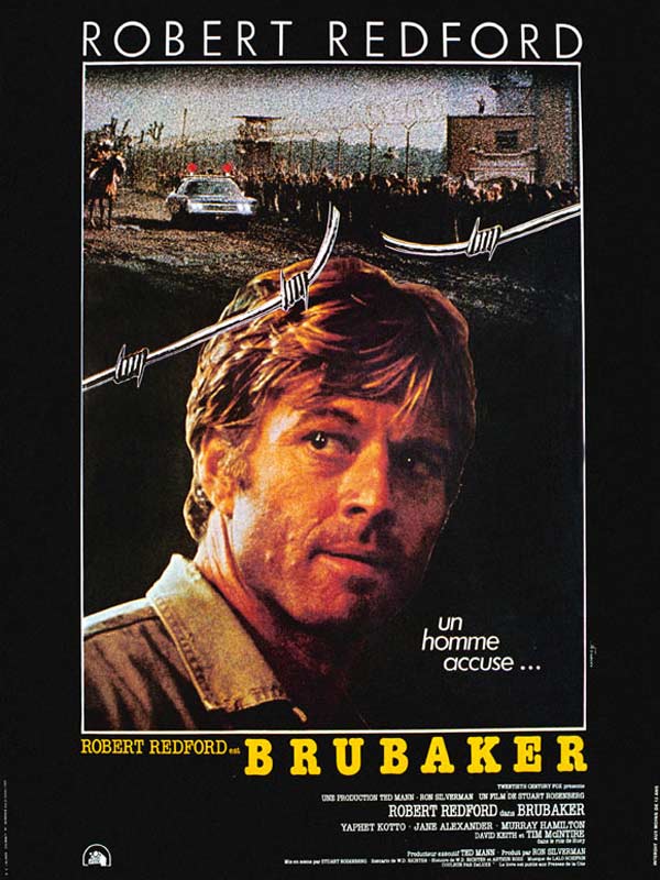 robert redford 1980, american actor, 1980s movies, brubaker