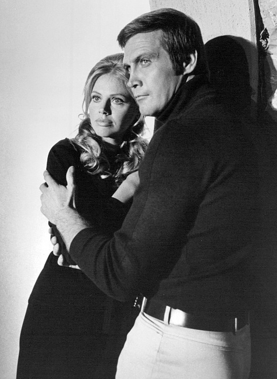 britt ekland 1973, swedish actress, swedish american, lee majors, american actor, 1970s tv movies, the six million dollar man wine women and war