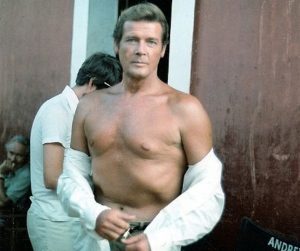 roger moore 1979, english actor, 1980s movies, the sea wolves, middle aged