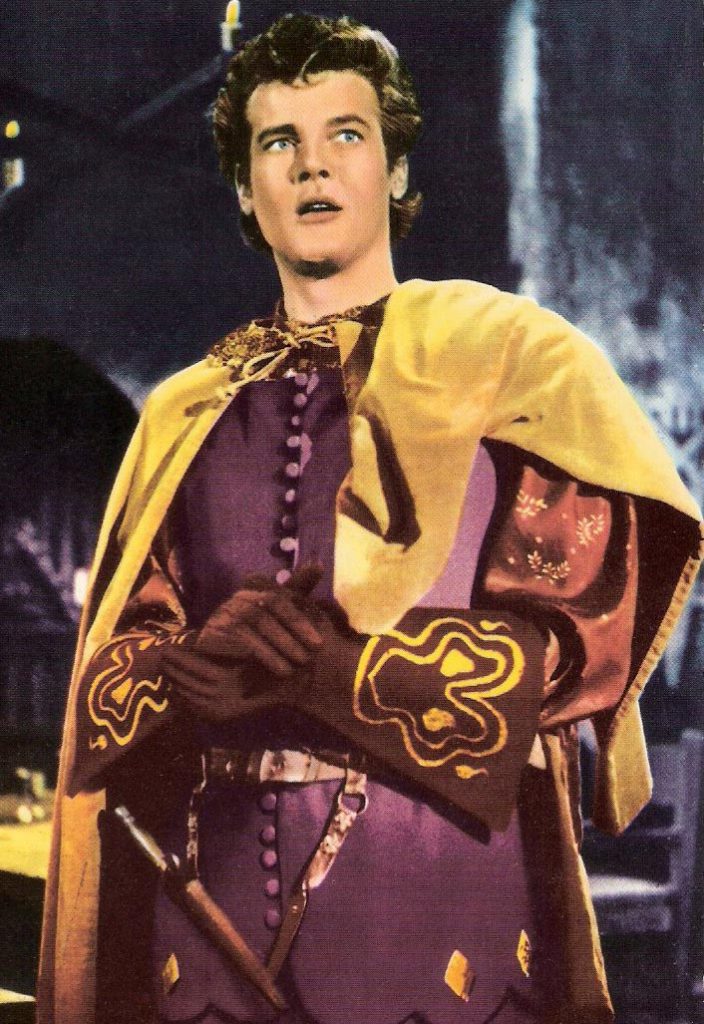 roger moore 1958, english actor, 1950s british television series, ivanhoe, sir wilfred of ivanhoe, british childrens tv show, younger