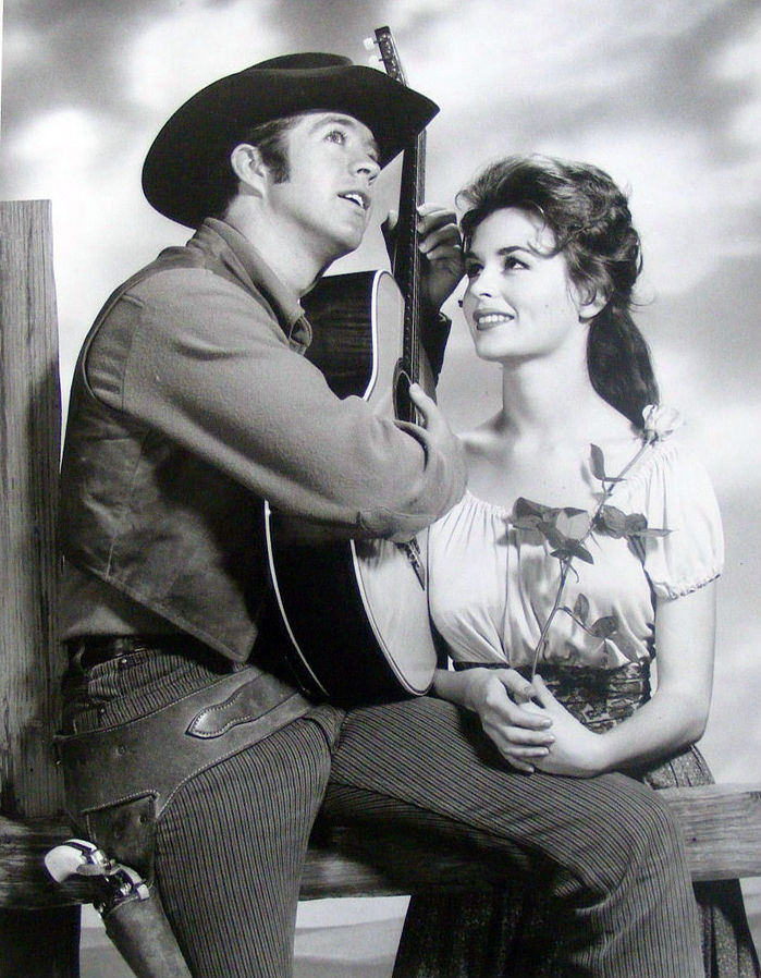 clu gulager 1960s, marianna hill, american actors, 1960s television series, 1960s western shows, the tall man, billy the kid, younger