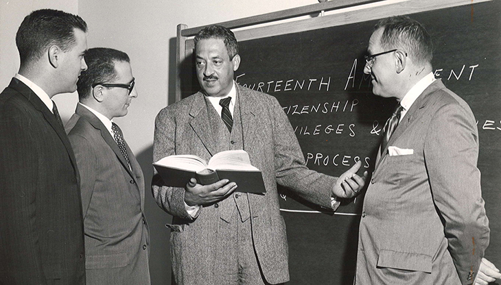 1946 november, thurgood marshall, lawyer, naacp, civil rights, lynch mob, race riots, supreme court justice, black american lawyer, african american lawyer, matthew j ryan, anthony j mazullo, dean harold reuschlein, villanova law library