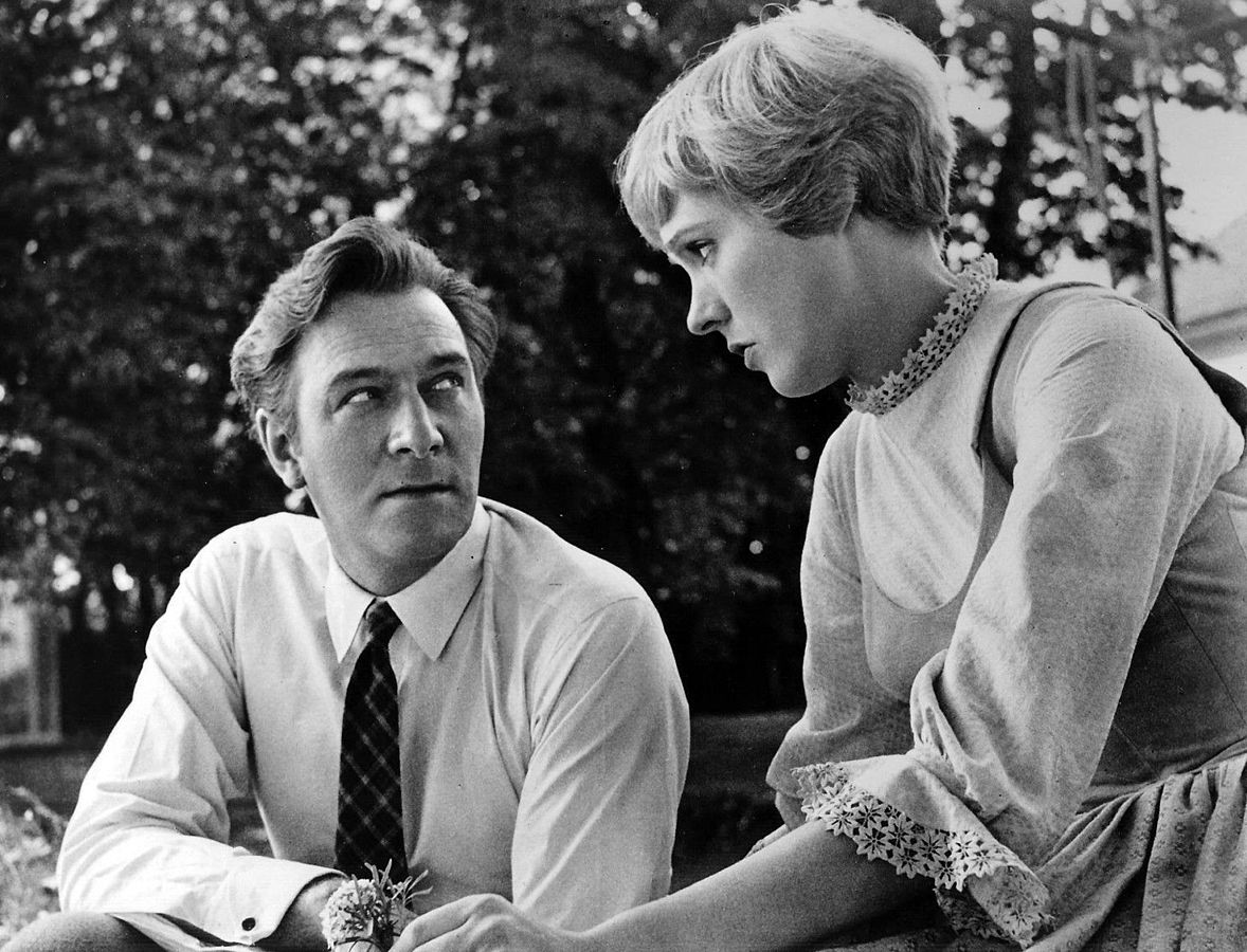 julie andrews, christopher plummer, 1964, the sound of music, 1960s movies, movie musicals, captain von trapp, maria von trapp