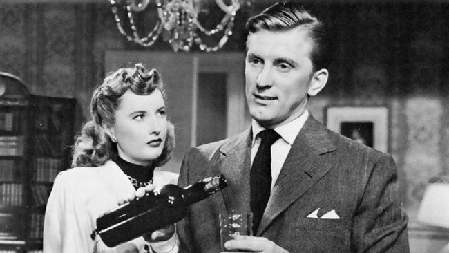 kirk douglas, 1947, strange love of martha ivers, barbara stanwyck