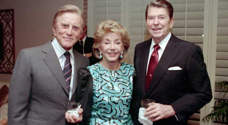 kirk douglas 1987, anne buydens, wife, president of the united states, president ronald reagan, rancho mirage, california, el dorady country club