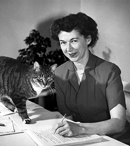 beverly cleary 1955, beverly cleary younger, american childrens author, young adult fiction writer, ramona and beezus, ramona the pest, born april 12 1916, april 12th birthday, centenarian, senior citizen, ramona quimby, henry huggins, senior years, old age, assisted living, retirement community