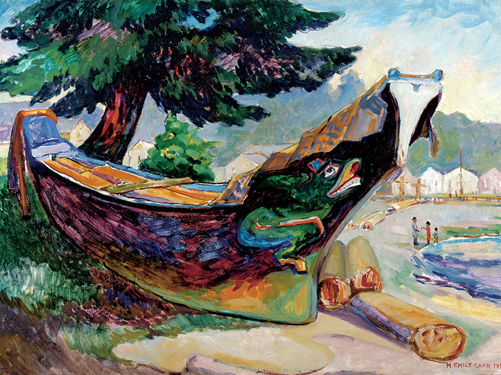 emily carr, canadian artist, canadian painter, canadian paintings, indian war canoe, 1912 canadian painting, old canadian oil painting