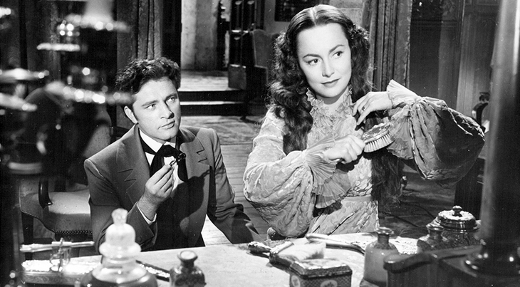 olivia de havilland 1952, richard burton, american actress, english actors, 1950s movies, my cousin rachel, daphne du maurier novel adaptation