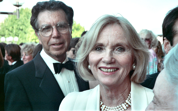 eva marie saint 1990, jeffrey hayen, american actress, actors, senior citizen couple, sapphire wedding anniversary, married jeffrey hayden 1951, married eva marie saint 1951, older couple