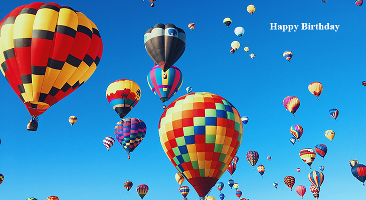 happy birthday wishes, birthday cards, birthday card pictures, famous birthdays, hot air balloons, red, yellow, ballooning
