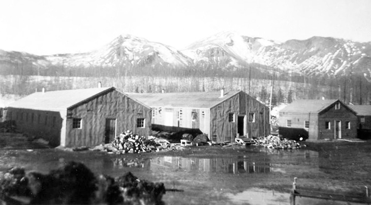 1942 alaska highway construction, 1940s alaska highway history, 1940s british columbia history, alaska highway construction crew housing