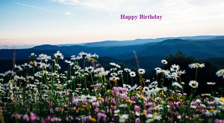 happy birthday wishes, birthday cards, birthday card pictures, famous birthdays, wildfloweres, daisies, mountains, monongalia county