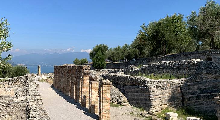 grottoes of catullus, grotte di catullo, cryptoportico, lake garda, early roman ruins, olive trees, sirmione museum, northern italy, travel to italy, 