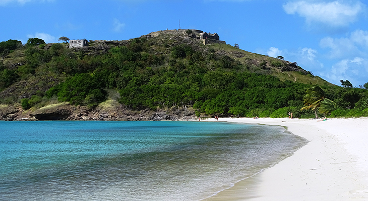 antigua history, caribbean island, points of interest, deep bay beach, fort barrington, 