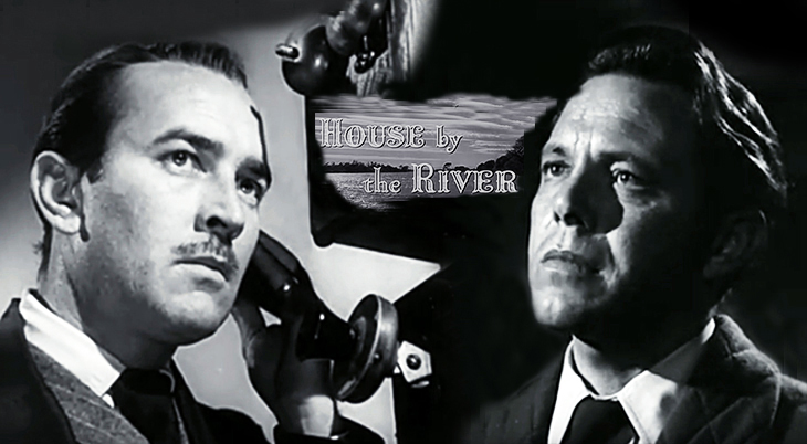 lee bowman, louis hayward, 1950s films, classic movies, house by the river, film noir, american actors, suspense movies, 