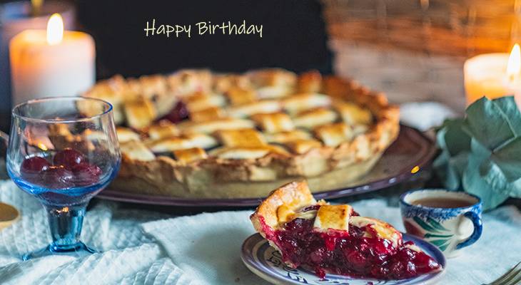 happy birthday wishes, birthday cards, birthday card pictures, famous birthdays, berry pie, dessert, treats, fruit