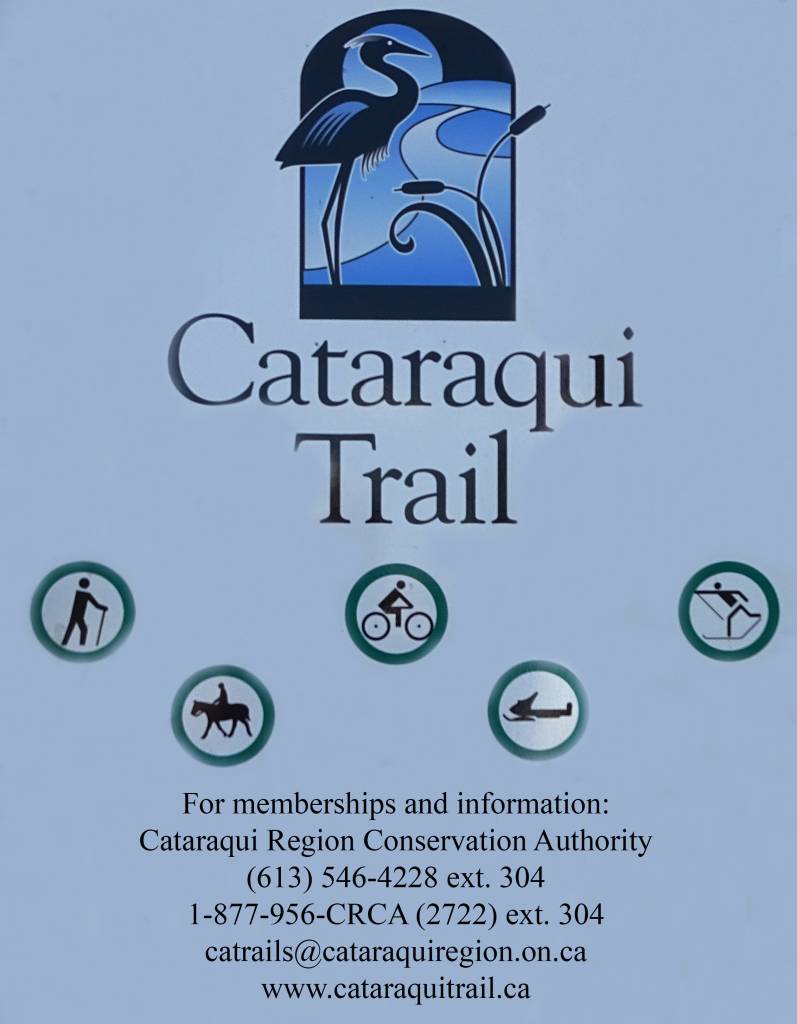 cataraqui trail, usage sign, bicycle, trail cycling, walk, hike, hiking, tour, eastern ontario,