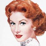 rhonda fleming birthday, born august 10th, american actress, classic films, spellbound, the great lover, gunfight at the ok corral, a connecticut yankee in king arthurs court, the redhead and the cowboy, 