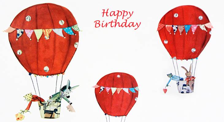 happy birthday wishes, birthday cards, birthday card pictures, famous birthdays, red, hot air balloons, illustrations, cartoon, animals, zebra, rabbit, leopard, cheetah,