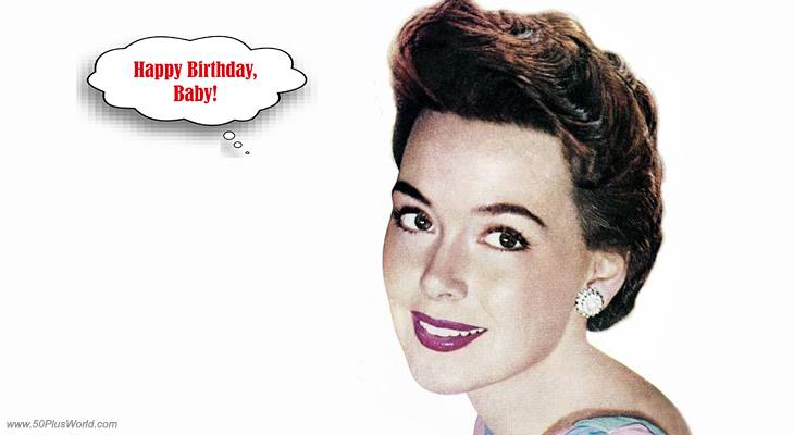 happy birthday wishes, birthday cards, birthday card pictures, famous birthdays, barbara rush, american actress, film star, classic movies, the young philadelphians, robin and the 7 hoods, tv shows, peyton place,