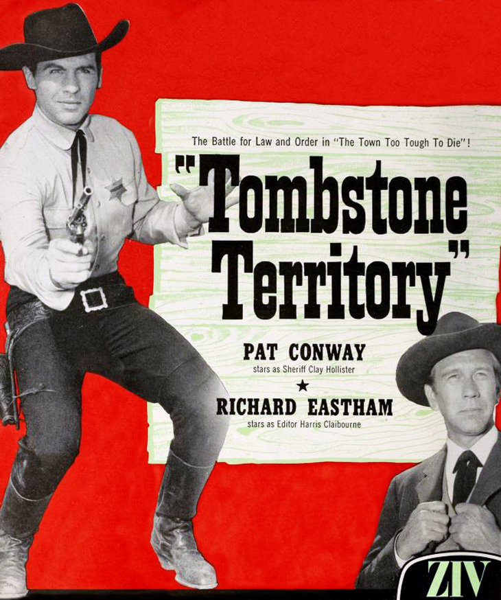 pat conway, american actors, richard eastham, 1950s tv shows, 1960 television series, westerns, tombstone territory, sheriff clay hollister, harris claibourne, ziv tv shows