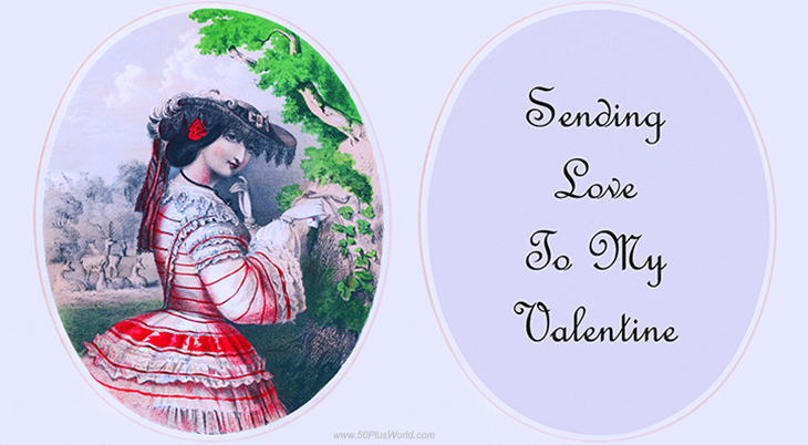 happy valentines day, valentines day greeting, february 14th, valentine card, valentines day wishes, vintage, nostalgia, paintings, 1900, fashion, dress, style, victorian, historical, antique, the lovers letter box, songs, 