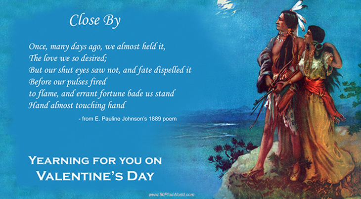 happy valentines day, valentines day greeting, february 14th, valentine card, valentines day wishes, vintage, nostalgia, paintings, silver bell, song sheet, native, poem, poetry, close by, e pauline johnson, 1911, 1899
