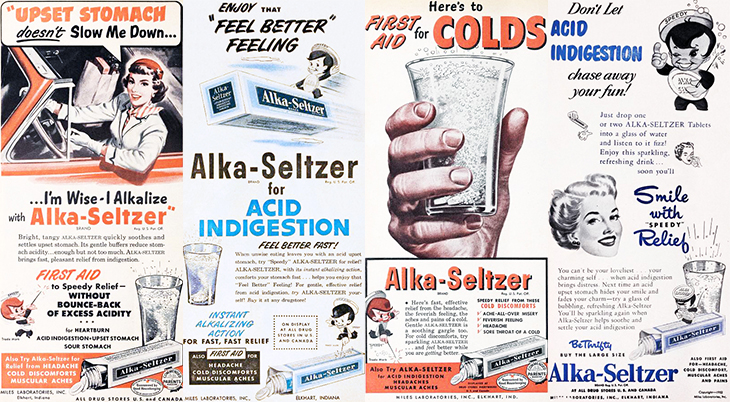 alka seltzer, 1952, advertising, advertisements, print ads, 1953