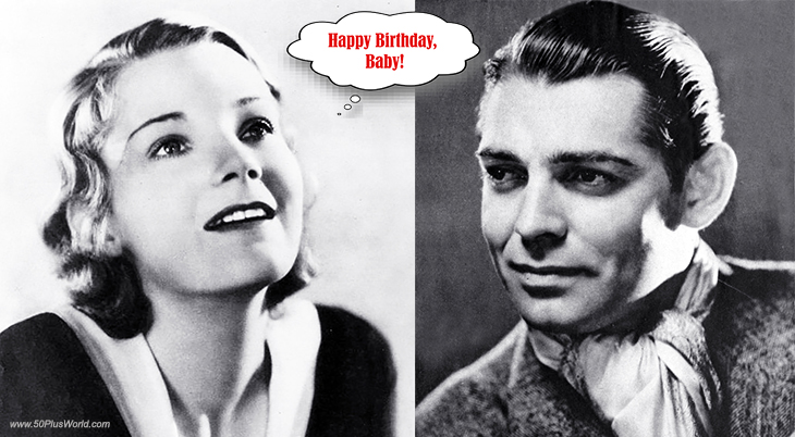 february 1st birthdays, famous birthdays, happy birthday wishes, greeting card, film stars, actor, clark gable, classic movies, gone with the wind, it happened one night, mogambo, actress, helen chandler, dracula, pride and prejudice