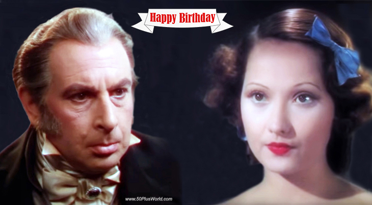 birthday wishes; happy birthday; greeting card; famous birthdays; february 19th; born on february 19; film stars; actress; merle oberon; classic movies; the divorce of lady x; actor; cedric hardwicke; becky sharp
