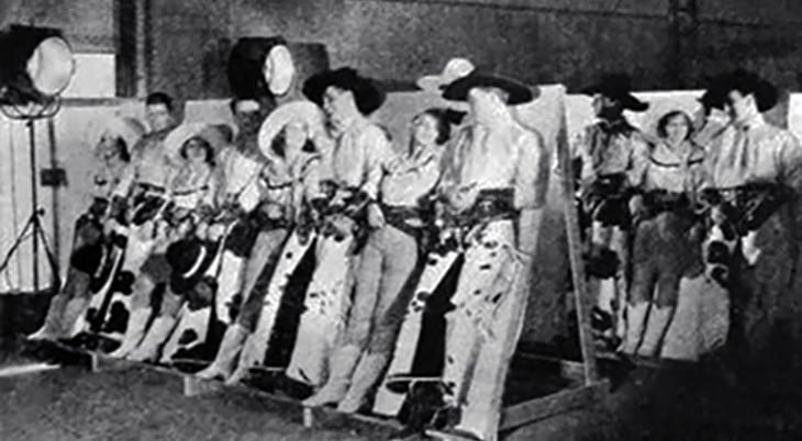 whoopee, 1931, movies, musicals, chorus line, goldwyn girls, cowgirls, cowboys, costumes, rest board, rest rack, eddie cantor, movie stars, actors, funny, odd, unusual