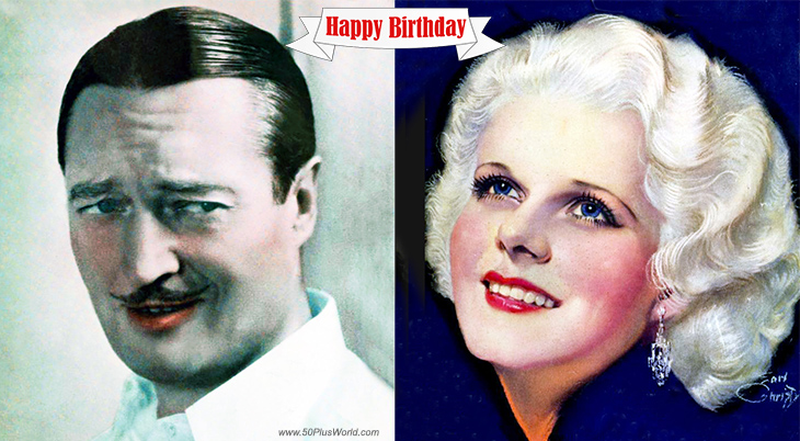 birthday wishes, happy birthday, greeting card, famous birthdays, born march 3, movie stars, actor, edmund lowe, silent movies, east lynne, classic films, transatlantic, the spider, tv shows, front page detective, actress, platinum blonde, jean harlow, hells angels, the public enemy, dinner at eight
