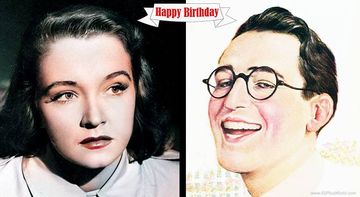 birthday wishes, happy birthday, greeting card, born april 20th, famous birthdays, film stars, actress, nina foch, actor, harold lloyd, classic movies, an american in paris, feet first, the cats paw, escape in the fog, silent films, speedy, safety last