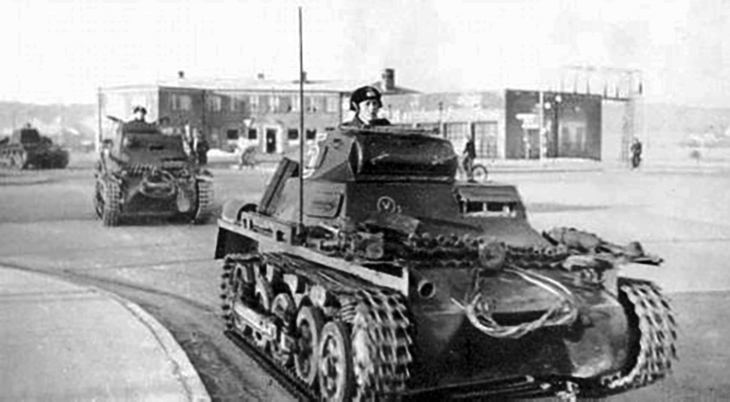 wwii, world war two, april 9 1940, denmark invaded, nazi germany, german soldiers, panzer tanks, abenraa, soldiers